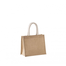 KIMOOD Uniszex bevásárló táska Kimood KI0273 Jute Canvas Tote - Medium -Egy méret, Natural kézitáska és bőrönd