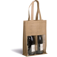 KIMOOD Uniszex táska Kimood KI0268 Jute Bottle Bag -Egy méret, Black/Silver