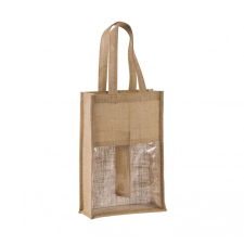 KIMOOD Uniszex táska Kimood KI0268 Jute Bottle Bag -Egy méret, Natural/Gold kézitáska és bőrönd