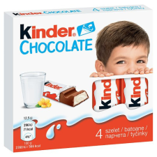  Kinder tejcsokoládé szelet tejes krémmel töltve 4 db 50 g csokoládé és édesség