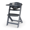KinderKraft Enock Fa Etetőszék Grey - Állítható Magasságú Etetőszék Újszülöttkortól, Stabil Fa Szerkezettel és Modern Szürke Designnal