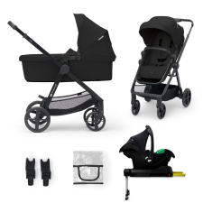 KinderKraft KINDERKRAFT Kočík kombinovaný 4v1 Newly Classic Black + Mink PRO babakocsi