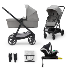 KINDERKRAFT Kočík kombinovaný 4v1 Newly Classic Grey + Mink PRO babakocsi