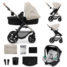  KINDERKRAFT Kočík kombinovaný Moov 2 3v1 Moonlight Grey - penové kolesá babakocsi