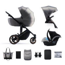 KinderKraft Prime 2 prémium 3in1 kombinált babakocsi, Shadow Grey (INGYENES SZÁLLÍTÁS!) babakocsi
