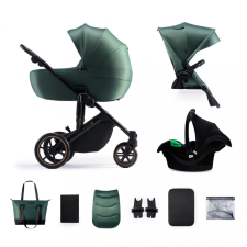 KINDERKRAFT SELECT Kombinált babakocsi 3in1 Prime 2 Dark Green, Premium babakocsi