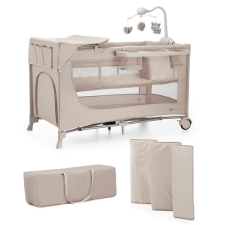 KINDERKRAFT Utazóágy Joy 2 kiegészítőkkel Beige utazóágy
