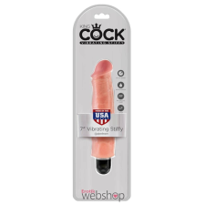 King Cock 7 inch Vibrating Stiffy Flesh- Realisztikus vibrátor vibrátorok