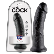  King Cock 8 dildó (20 cm) - fekete műpénisz, dildó