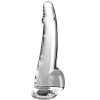 King Cock - ÁTLÁTSZÓ DILDO HERÉKKEL, 19 CM ÁTLÁTSZÓ