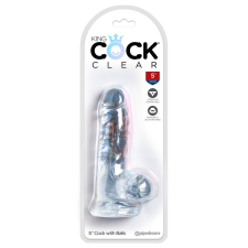 King Cock Clear 5 - tapadótalpas, herés kis dildó (13cm) anál