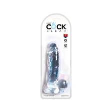  King Cock Clear 7 - tapadótalpas, herés dildó (18cm) műpénisz, dildó