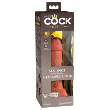 King Cock Elite 6 - tapadótalpas, élethű dildó (15cm) - sötét műpénisz, dildó