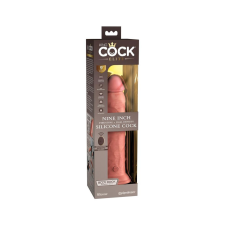 King Cock Elite 9 - tapadótalpas vibrátor 23cm - natúr vibrátorok