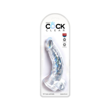 King Cock King Cock Clear 7,5 - tapadótalpas, herés dildó (19cm) műpénisz, dildó