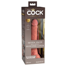 King Cock King Cock Elite 7- tapadótalpas, élethű dildó (18cm) - natúr műpénisz, dildó
