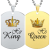 KING Her King His Queen páros tüköracél dögcédula lánccal (többféle formátum)