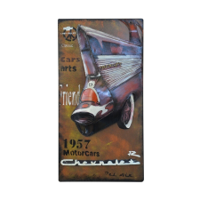 King Home Classic Chevrolet 1957 3D Fém Falikép Antik Rozsdás grafika, keretezett kép