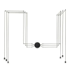  King Home FLUSSO WALL JD0032-6W Függőlámpa 1x3W/G9 3000K 240LM IP20