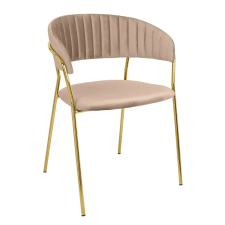  King Home Margo Bársony Szék Khaki Arany Vázzal bútor
