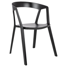 King Home Vibia Polipropilén Karfás Szék Fekete Matt bútor