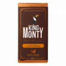  King Monty Sunny Orange vegán narancs ízű táblás csoki 90g csokoládé és édesség