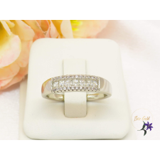  Kinga-white apróköves gyűrű-ródium gyűrű