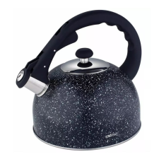 Kinghoff teáskanna, sípszóval, fekete gránit mintás, 2.6L (KH-1406) vízforraló és teáskanna