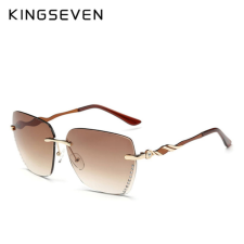 Kingseven KINGSEVEN keret nélküli színátmenetes polarizált női napszemüveg, barna napszemüveg