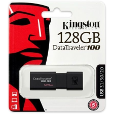 Kingston 128GB Data Traveler 100 Generation 3 USB 3.0 pendrive fekete pendrive
