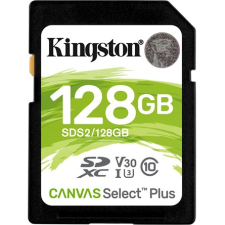 Kingston 128gb sd canvas select plus (sdxc class 10 uhs-i u3) (sds2/128gb) memória kártya itt memóriakártya