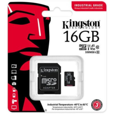  Kingston 16GB Industrial UHS-1 Class10 U3 V30 A1 vízálló microSDHC memóriakártya memóriakártya