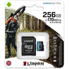 Kingston 256GB Canvas Go! Plus Class10 UHS-I U3 V30 A2 microSDXC memóriakártya (SDCG3/256GB) memóriakártya