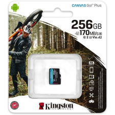  Kingston 256GB Canvas Go! Plus Class10 UHS-I U3 V30 A2 microSDXC memóriakártya Single Pack memóriakártya