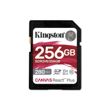 Kingston 256GB Canvas React Plus SDXC UHS-II CL10 Memóriakártya memóriakártya