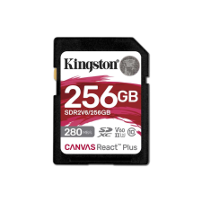 Kingston 256GB SDXC Canvas React Plus Class 10 UHS-II U3 V60 memóriakártya