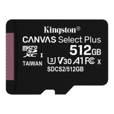 Kingston 512GB Canvas Select Plus microSDXC UHS-I CL10 memóriakártya memóriakártya
