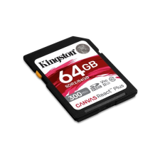 Kingston 64 GB SDXC Card  Canvas React Plus (300 MB/s, Class 10, U3, V90) memóriakártya