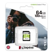 Kingston 64GB Canvas Select Plus SDXC UHS-I CL10 memóriakártya memóriakártya