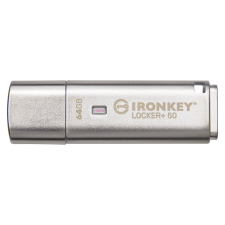 Kingston 64GB IronKey Locker+ 50 USB 3.2 Gen 1 Pendrive - Ezüst pendrive