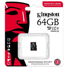 Kingston 64GB microSDHC Kingston Industrial Temperature U3 V30 A1 (SDCIT2/64GBSP) (SDCIT2/64GBSP) memóriakártya