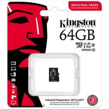 Kingston 64GB MICROSDXC INDUSTRIAL C10 A1 PSLC CARD SINGLEPACK W/O ADPT memóriakártya