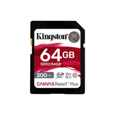 Kingston 64GB SDXC Class10 UHS-II U3 V90 Canvas React Plus memóriakártya