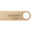 Kingston DataTraveler SE9 G3 USB 3.2 Gen1 Pendrive, 256GB, 220/110 MB/s, fém ház, arany (DTSE9G3/256GB)