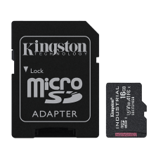 Kingston Industrial microSDHC memóriakártya + adapter, 16GB, C10, A2, UHS-I (SDCIT2/16GB) memóriakártya
