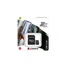 Kingston Memóriakártya, microSDHC, 32GB, CL10/U1/A1, adapter, KINGSTON  Canvas Select Plus memóriakártya