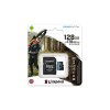 Kingston Memóriakártya, microSDXC, 128GB, C10/UHS-I/U3/V30/A2, adatper, KINGSTON  Canvas Go! Plus