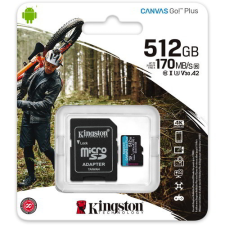 Kingston - MICROSDXC Canvas Go! Plus 512GB + adapter - SDCG3/512GB memóriakártya
