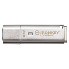 Kingston Pen Drive 128GB Kingston Ironkey Locker+ 50 USB 3.2 ezüst (IKLP50/128GB) (IKLP50/128GB) pendrive