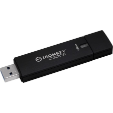 Kingston Pendrive, 16GB, 165/22 Mb/s, titkosítással, USB 3.0, KINGSTON, "Ironkey D300S" pendrive